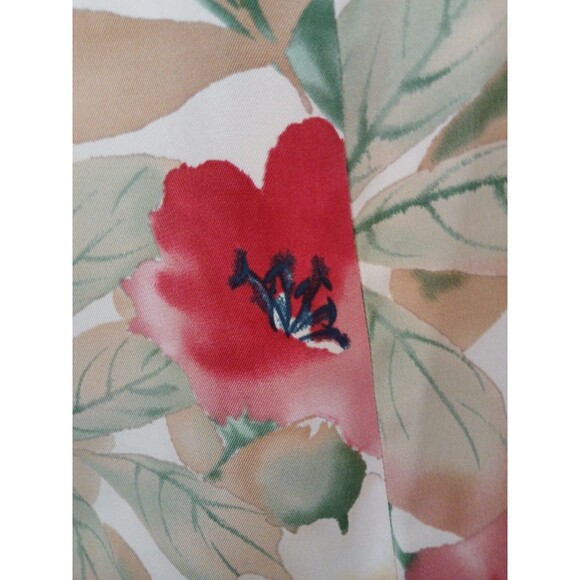 Talbots Silk/Cotton-Tans- Red- Floral Skirt W-18/ Side Zipper/ Lined-Fall Colors - Picture 12 of 16